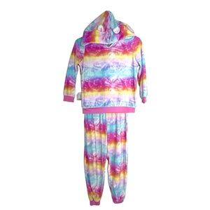 Saint Eve Kids Unicorn Tie-Dye Kids Pajamas Set